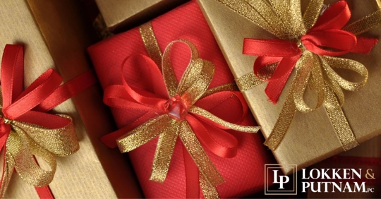 red and gold gifts with bows